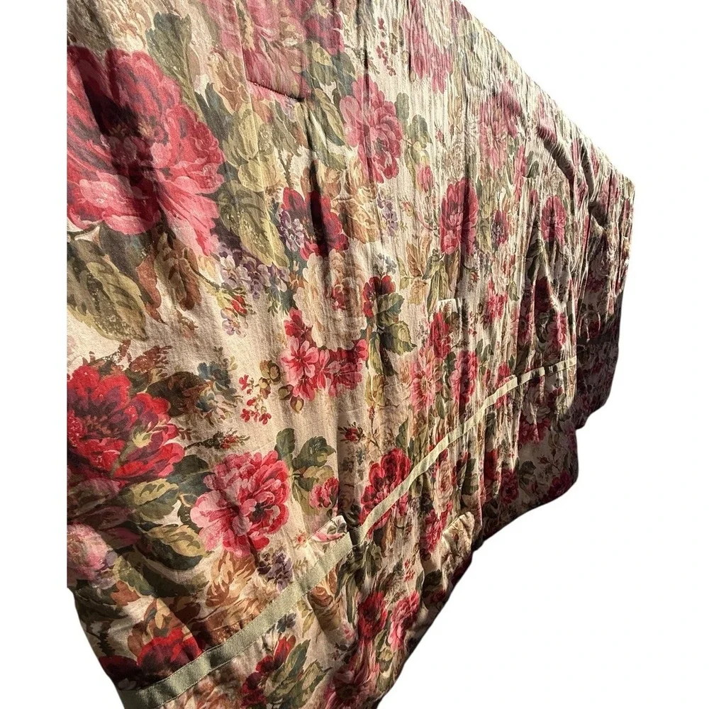VTG 5 Piece Chaps Ralph Lauren Rosemont Q Comforter, Shams Bedskirt Reversible